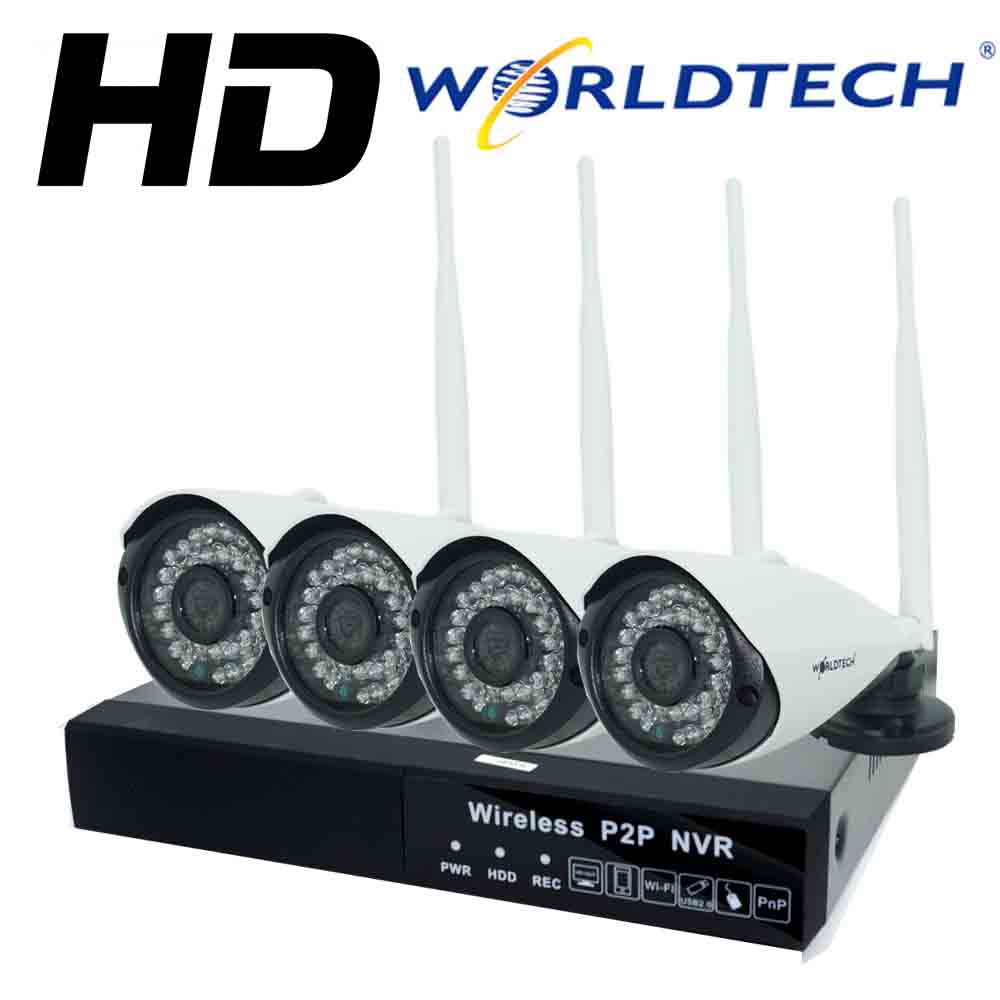 nvr kit กล้องวงจรปิดไร้สาย worldtech