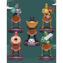 โหงวกุ้ย อู่กุ้ย อู่กุ้ยเจียงจิน หรือ ขุนพลห้าผี เทพบริวารสายนรก งานเรซิ่นคุณภาพสูง ขนาด 4/12 นิ้ว