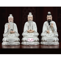 ศาสดาเต๋า ซำเช้งเต๋าจ้อ โตเต็กเทียนจุน หง่วนซี่เทียนจุน เล็งโป้เทียนจุน ขนาด 12 นิ้ว