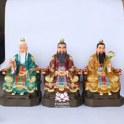 ซำเช้งเต๋าจ้อ โตเต็กเทียนจุน หรือไท่ส่องโล้กุ๊น หง่วนซี่เทียนจุน เล็งโป้เทียนจุน งานเรซิ่น ขนาด 24 นิ้ว