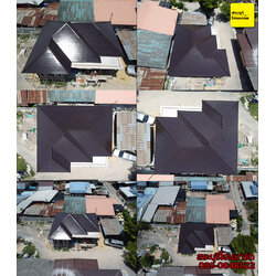 บริการติดตั้งหลังคาเซรามิค รุ่น Excella.Modern สีโคโค่ บราวน์