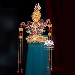 หมวกเทพเจ้าฝ่ายหญิง หมวกเทพนารี หมวกเทวนารี หมวกเจ้าแม่ หมวกพระหญิง หมวกกิมซิ้น หมวกพระจีน