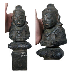 รูปปั้นหินแกะ พระหิน เทวรูปหิน สูง26cm (หินแม่เหล็กดูดติด)