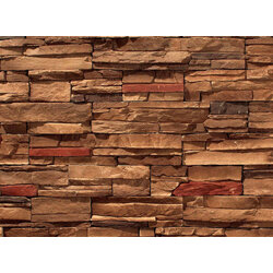 กระเบื้องคอนกรีตตกแต่งผนัง เอสซีจี รุ่น ทรูทัช ทูโทน คละขนาด สีซันเซ็ท เรด