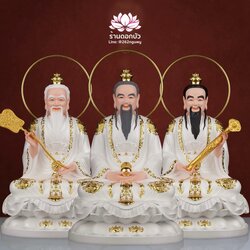 ซำเช้งเต๋าจ้อ โตเต็กเทียนจุน หรือไท่ส่องโล้กุ๊น หง่วนซี่เทียนจุน เล็งโป้เทียนจุน งานเรซิ่น ขนาด 12/16/19/26 นิ้ว