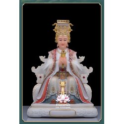 หม่าโจ้ว ม่าจ้อโป๋ เทียนส่งเซ่งโบ้ เทียนโหวเซี่ยบ้อ งานหินอ่อนคุณภาพสูง ขนาด 12/16/19/26 นิ้ว