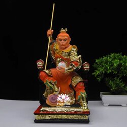 ไต่เสี่ยฮุกโจ้ว ไต่เส่งปุดจ้อ เจ่เทียนไต่เซ่ง เห้งเจีย ฉีเทียนต้าเซิ่น ปางนั่งบัลลังก์มังกร งานเรซิ่น ขนาด 12/16 นิ้ว