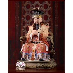 เง็กเซียนฮ่องเต้ หยกอ๋องส่องเต่ ประทับนั่งบัลลังก์มังกรและสิงห์ คุณภาพพรีเมียม ขนาด 12/14/16 นิ้ว