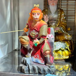 ไต่เสี่ยฮุกโจ้ว ไต่เส่งปุดจ้อ เจ่เทียนไต่เซ่ง เห้งเจีย ฉีเทียนต้าเซิ่น ปางนั่งบัลลังก์ งานเรซิ่นคุณภาพสูง ขนาด 12 นิ้ว