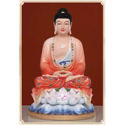 พระพุทธเจ้า พระยูไล ปางประทับนั่งบนบัลลังก์ดอกบัว งานเรซิ่น ขนาด 12/16/19/26 นิ้ว