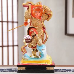 ไต่เสี่ยฮุกโจ้ว ไต่เส่งปุดจ้อ เจ่เทียนไต่เซ่ง เห้งเจีย ฉีเทียนต้าเซิ่น ปางยืนเหยียบเมฆ งานเรซิ่น ขนาด 12/16 นิ้ว