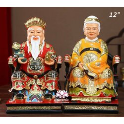 แปะกงแปะม่า ปุนเถ้ากงปุนเถ้าม่า เทพเจ้าที่จีน งานเรซิ่น ขนาด 12/16/19 นิ้ว