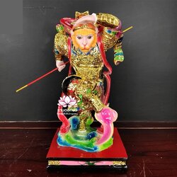 ไต่เสี่ยฮุกโจ้ว ไต่เส่งปุดจ้อ เจ่เทียนไต่เซ่ง เห้งเจีย ฉีเทียนต้าเซิ่น ปางยืนเหยียบเมฆ งานเรซิ่น ขนาด 12/16 นิ้ว