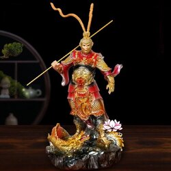 ไต่เสี่ยฮุกโจ้ว ไต่เส่งปุดจ้อ เจ่เทียนไต่เซ่ง เห้งเจีย ฉีเทียนต้าเซิ่น ปางยืนมังกร งานเรซิ่น ขนาด 16/19 นิ้ว