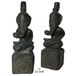 รูปปั้นหินแกะ นักพรต เต้าชื่อ สูง25.5cm (หินแม่เหล็กดูดติด)