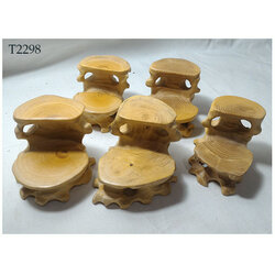 ฐานไม้หรือกี๋ไม้boxwood เล็กๆ แบบ2ชั้น อันละ