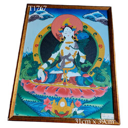 ภาพวาดทิเบต-ตาราขาว (เข้ากรอบกระจก) งานเก่าเกิน15ปี💥SALE!💥