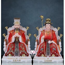 เง็กเซียนฮ่องเต้ หยกอ๋องส่องเต่ และ พระนางซีหวังหมู่ กิมบ้อเนี่ยเนี้ย งานหินอ่อนคุณภาพสูง ขนาด 12/16/19/26 นิ้ว