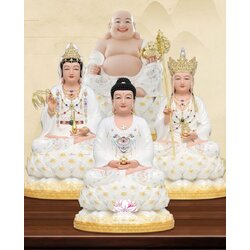 พระพุทธเจ้า (พระยูไล) พระโพธิสัตว์กวนอิม พระกษิติครรภโพธิสัตว์ พระศรีอริยเมตไตรย งานเรซิ่น ขนาด 12/16/19 นิ้ว