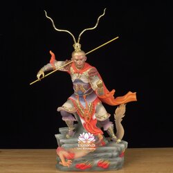 ไต่เสี่ยฮุกโจ้ว ไต่เส่งปุดจ้อ เจ่เทียนไต่เซ่ง เห้งเจีย ฉีเทียนต้าเซิ่น ปางยืนมังกร งานหินอ่อนคุณภาพสูง ขนาด 12/16/19/26/42 นิ้ว