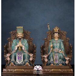 เง็กเซียนฮ่องเต้ หยกอ๋องส่องเต่ และ พระนางซีหวังหมู่ กิมบ้อเนี่ยเนี้ย งานหินอ่อนคุณภาพสูง ขนาด 12/16/19/26 นิ้ว