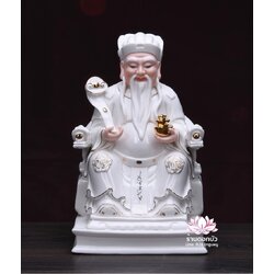 องค์พระแปะกง ปุนเถ้ากง เทพเจ้าที่ตี่จู้เอี๊ยะ เทพแห่งความมั่งคั่งร่ำรวย ปางนั่งบัลลังก์มังกร ขนาด 10/12 นิ้ว