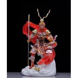 ไต่เสี่ยฮุกโจ้ว ไต่เส่งปุดจ้อ เจ่เทียนไต่เซ่ง เห้งเจีย ฉีเทียนต้าเซิ่น ปางเยียบเมฆ งานหินอ่อนคุณภาพสูง ขนาด 12/16/19/26/36 นิ้ว