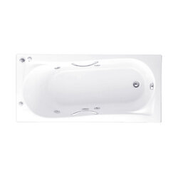 อ่างระบบน้ำวนแบบมีมือจับ รุ่น ดิว่า พร้อมสะดือป๊อปอัพ 755 x 1600 x 515 มม. COTTO