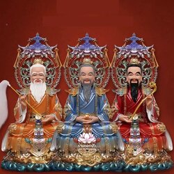 ซำเช้งเต๋าจ้อ โตเต็กเทียนจุน หรือไท่ส่องโล้กุ๊น หง่วนซี่เทียนจุน เล็งโป้เทียนจุน งานเรซิ่น ขนาด 12/16/19/26 นิ้ว