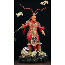 ไต่เสี่ยฮุกโจ้ว ไต่เส่งปุดจ้อ เจ่เทียนไต่เซ่ง เห้งเจีย ฉีเทียนต้าเซิ่น ปางยืนมังกร งานเรซิ่น ขนาด 12/16/19/26/36 นิ้ว