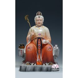 อ๋องโบ้เหนียวเหนียว กิมบ้อหงวนกุน หรือซีหวังหมู่ ปางประทับนั่งบัลลังก์บนภูเขาไท้ซาน ขนาด 12/16/19 นิ้ว