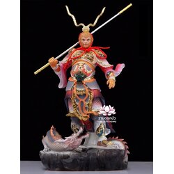 ไต่เสี่ยฮุกโจ้ว ไต่เส่งปุดจ้อ เจ่เทียนไต่เซ่ง เห้งเจีย ฉีเทียนต้าเซิ่น ปางยืนมังกร งานหินอ่อนคุณภาพสูง ขนาด 12/16/19/26/36 นิ้ว