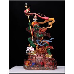 ไต่สือเอี๊ย พ้อต่อกง กวนอิมไต่ซือ เทพเจ้าสายนรก ปางยืนบนประตูนรก งานเรซิ่นคุณภาพสูง ขนาด 28 นิ้ว