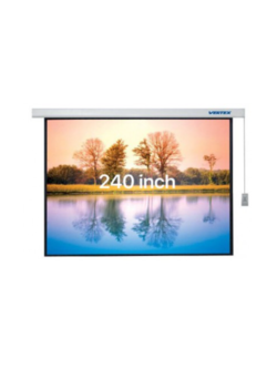 จอรับภาพโปรเจคเตอร์ แบบมอเตอร์ไฟฟ้า ยี่ห้อ Vertex ขนาดทแยงมุม 240 นิ้ว (4:3)