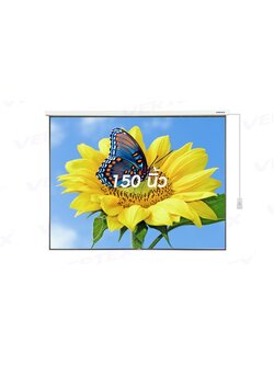 จอรับภาพโปรเจคเตอร์ แบบมอเตอร์ไฟฟ้า ยี่ห้อ Vertex ขนาดทแยงมุม 150 นิ้ว (4:3)