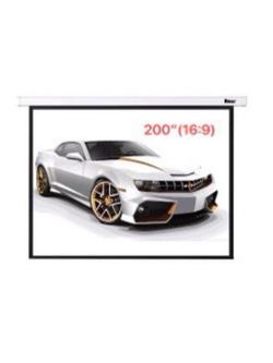 จอรับภาพโปรเจคเตอร์ แบบมอเตอร์ไฟฟ้า ยี่ห้อ Razr (เรซน์) ขนาดทแยงมุม 200 นิ้ว (16:9) แถมรีโมทไร้สาย