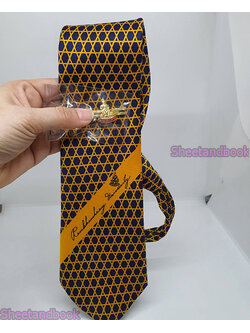 เครื่องแบบ เนคไท ม.รามคำแหง รับปริญญา (เนคไทลายชะลอมแบบสำเร็จพร้อมตัวหนีบสีทอง+แดงลายพ่อขุนฯ) DR0027 sheetandbook