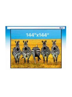 จอรับภาพโปรเจคเตอร์ แบบมอเตอร์ไฟฟ้า ยี่ห้อ Razr (เรซน์) ขนาด 144x144 นิ้ว ฟรีรีโมทไฟฟ้า