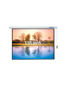 จอรับภาพโปรเจคเตอร์ แบบมอเตอร์ไฟฟ้า ยี่ห้อ Vertex ขนาดทแยงมุม 135 นิ้ว (4:3)