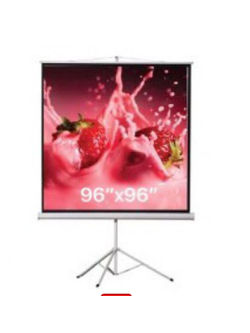 จอรับภาพโปรเจคเตอร์ แบบขาตั้ง (Tripod) ยีห้อ Razr (เรซน์) ขนาด 96x96 นิ้ว พับเก็บได้