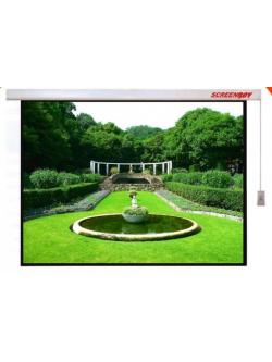 จอรับภาพโปรเจคเตอร์ แบบมอเตอร์ไฟฟ้า ยี่ห้อ Screenboy (สกรีนบอย) ขนาดทแยงมุม 150 นิ้ว (4:3) Matt White