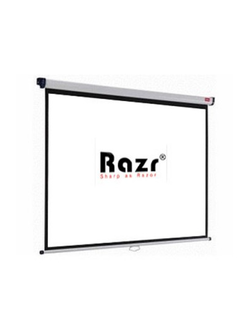 จอรับภาพโปรเจคเตอร์ แบบแขวนมือดึง ยี่ห้อ Razr (เรซน์) เส้นทแยงมุม 120 นิ้ว (16:10)