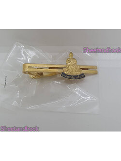 เครื่องแบบ ตัวหนีบเนคไท ม.รามคำแหง รับปริญญา (สีทอง+ดำลายพ่อขุนฯ) DR0031 sheetandbook