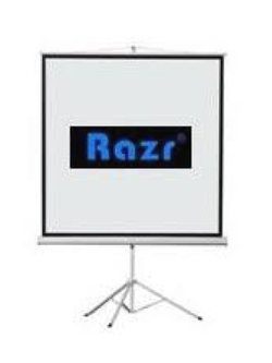 จอรับภาพโปรเจคเตอร์ แบบขาตั้ง (Tripod) ยีห้อ Razr (เรซน์) ขนาดทแยงมุม 60 นิ้ว (4:3)