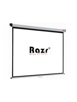 จอรับภาพโปรเจคเตอร์ แบบแขวนมือดึง ยี่ห้อ Razr (เรซน์) เส้นทแยงมุม 100 นิ้ว (16:10)