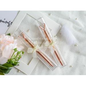 ของชำร่วยงานศพ ปากกาหัวเพชร สีRoseGold ในกล่องอะครีลิคใส