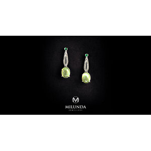 ต่างหูพลอยแท้ gemstone earrings ตัวเรือนทำด้วยเงินแท้คุณภาพดี Silver 925