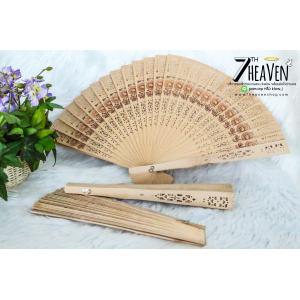 ของชำร่วยงานศพ พัดไม้ ฉลุลาย