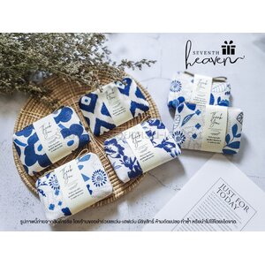 ของชำร่วยงานศพ กระเป๋าสตางค์ ผ้าลายคราม แฮนด์เมด