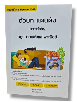 (แถมปกใส) ตัวบท แผนผัง มาตราสำคัญ กฎหมายแพ่งและพาณิชย์ พิมพ์ครั้งที่ 5 ปี2568 ไกรศิริ แก้วยี่ TBK1086 sheetandbook ALX